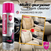 ??Flamingo Foam Cleaner สเปรย์ทำความสะอาด ขจัดคราบสกปรก เบาะรถยนต์ เบาะหนัง เบาะกำมะหยี่ โซฟา ไม่ทำลายพื้นผิว