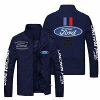 เสื้อแจ็กเก็ตแขนยาวลําลอง คอปก ทรงตรง แต่งซิป ลายโลโก้ Ford สีพื้น แฟชั่นฤดูใบไม้ผลิ และฤดูใบไม้ร่วง สําหรับวัยรุ่น QC7311705