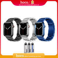 Hoco สายนาฬิกา Luxury steel โลหะอย่างดี (38-49mm)  Grand series three-bead steel strap WA10