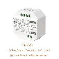 TRI-C1ZR Mipoxer 110-240V ZigBee 3.0 + 2.4G RF ระยะไกลสวิตช์เปิดปิดไฟหรี่ Triac AC ที่กดหรี่รองรับแอป/ เครื่องควบคุมเสียง