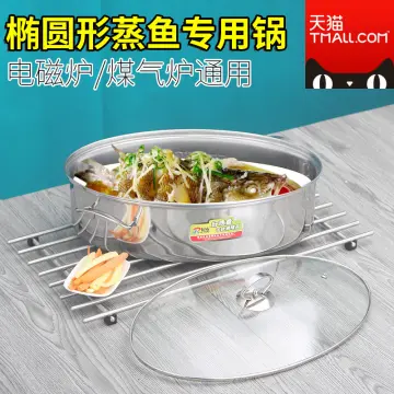 Fish kettle 304 stainless steel steamed fish pot Extra large fish