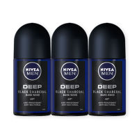 พร้อมจัดส่ง นีเวีย เมน ดีพ แบล็ค โรลออน ขนาด 25 มล. แพ็ค 3 หลอด Nivea Men Deep Black Roll-on 25 ml x 3 โปรโมชั่นพิเศษ มีเก็บเงินปลายทาง