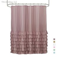 【CW】ஐ☈  Shower Curtain Polyester  Plain Color Splicing Curtains 180x180cm