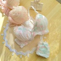 Japanese Ribbon Embroidery Fairy Cute Student No Steel Ring Girls Push up Comfortable Set