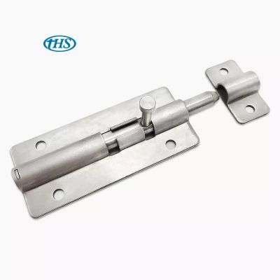 【LZ】⊕  XK1004-180 7 Inch Long Stainless Steel Door Bolts Latch Solid Sliding Bolt Latch Hasp Staple Gate Safety Lock Door Hardware