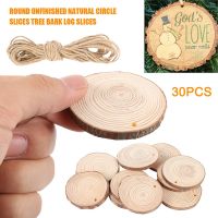 1 Pack Unfinished Pine Natural Round Wood Slices Circles With Tree Bark Log Discs For DIY Crafts Wedding Party Painting Decor