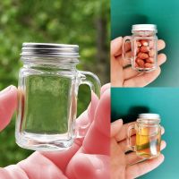 【LZ】✁❍¤  35ML/120ML Carry-on Medicine Box Tanque Selado Jam Jar Picnic Spice Garrafa Mini Garrafa De Vidro Pequena Amostra De Vidro De Vinho