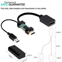 Flashquick 4K USB ขับเคลื่อน HDMI ตัวผู้ไปยังพอร์ตแสดงผล DP ตัวเมีย อะแดปเตอร์แปลง อุปกรณ์ที่ดี