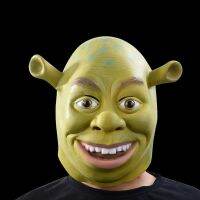 หน้ากากฮาโลวีน Green หน้ากาก Shrek ภาพยนตร์หน้ากากคอสเพลย์ปาร์ตี้มาสคาร่า Carnaval Mascaras De Latex Realista Animal Masque AA น่ากลัว A6