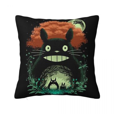 Cartoon Anime Totoro Square pillow Pillowcase For Home Decor Cushion cover Gift For Anime Loving Double-Sided Print 40*40cm