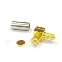 1PC MCX Connector Male Plug Right Angle 90-Degree RF Coax Crimp For RG316 RG174 LMR100 Cable Goldplated NEW Wholesale