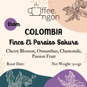 Cà phê Colombia Sakura Hoa anh đào, Hoa chi mộc tê, Hoa cúc la, Chanh dây