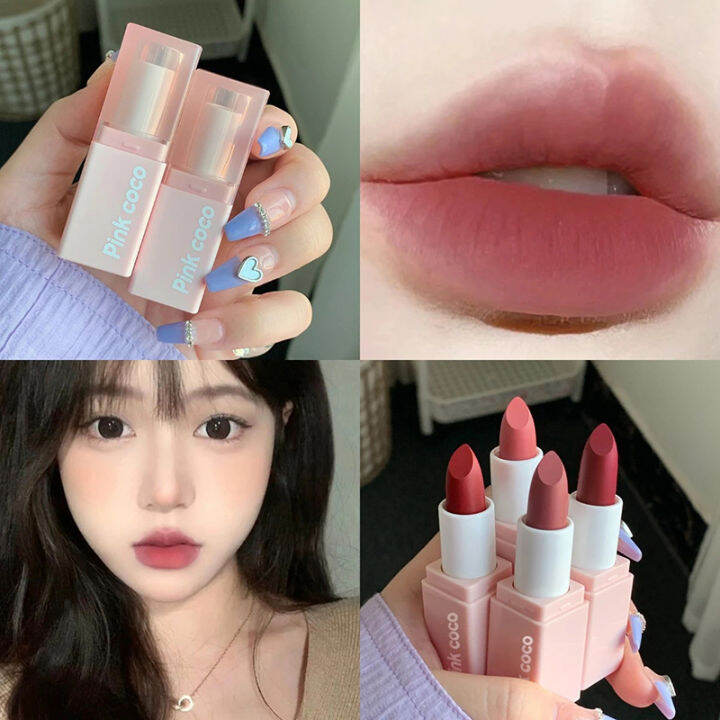 Beautybigbang Pink Bean Paste Matte Velvet Lipstick Lip Mud Nude Matte Lipstick Lazada 9611