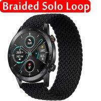 {TATLLr}22มม. ไนลอนถักสายยางยืดสำหรับ Honor Magic/magic 2 46มม. GS Pro Smart Watch Bands Solo Loop สำหรับ Huawei GT สร้อยข้อมือ Correa