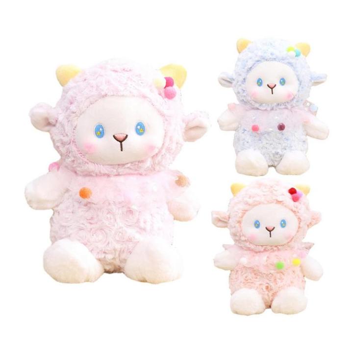 Stuffed Animal Sheep Soft Cute Lamb Plush Doll Sheep Play Toys, White  Birthday Christmas Gift For Kids Baby Little Girl Boy