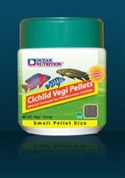 อาหารปลาน้ำจืด ยี่ห้อโอเชี่ยน นูทริชั่น Cichlid Vegi Pellets Small 100g  เม็ดเล็กขนาด 100กรัม