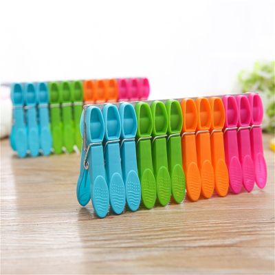 24PC Large Clothes Pegs Plastic Clips For Beach Towels Hanging Clothespins Prevents Towels Blowing Underwear Sock Clips BL5