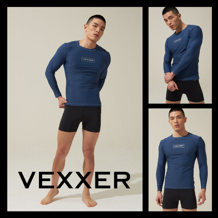 vexxer-triathlon-swimming-rash-guard-เสื้อไตรกีฬา-เสื้อว่ายน้ำ-เสื้อรัดกล้ามเนื้อ-เสื้อกันยูวี-แขนยาว
