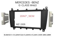 หน้ากากวิทยุ   กรอบหน้ากากวิทยุ  หน้ากากวิทยุรถยนต์ Mercedes-BENZ C-Class W203 minor change CLK-CLASS W209 G-CLASS W463 ปี 2005-2009 สำหรับเปลี่ยนเครื่องเล่นทั่วไปแบบ 2DIN7"_18CM.