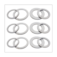 Saw Blade Adapter Ring Set Saw Blade Bushing Angle Grinder Inner Aperture Conversion Gasket High Guality Silver Metal (12/Pack)