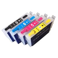 4ชิ้น4สี15มล. ต่อสี T1281 T1283 T1282ตลับหมึกเติมได้สำหรับ Epson Sx420w Sx130 Sx440w S22 Sx125เครื่องพิมพ์ Sx235w