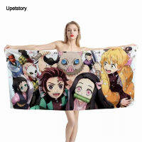 Ustory Japan Anime Demon Slayer Printed Soft Bath Towel Home Textile FaceHair Towel Large SportBeach Towel for s Kids