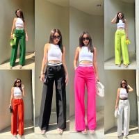 Pistachio two-tone tab high waist pant ขอบทูโทนป้ายpromthong?