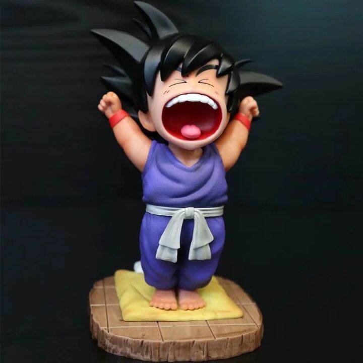 โมเดลฟิกเกอร์-อนิเมะ-dragon-ball-q-yawning-son-goku-น่ารัก-คุณภาพสูง-ของเล่นสําหรับเด็ก