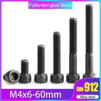 สลักเกลียว M4 M4x8mm/10Mm/12Mm/20Mm/25Mm/30Mm/35Mm/40Mm/50Mm ไดรฟ์ Hex ชั้น12.9สกรูฝาปิดซ็อกเก็ตเหล็กโลหะผสมสีดำออกไซด์