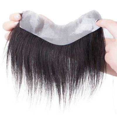 100 Human Hair Piece For Men V Style I Style M Style D Style Front Toupee Wig 6 Short Remy Hair