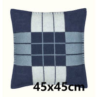 Pillow Covers Luxury H Cashmere Pillowcase Crochet Soft Wool Warm Plaid Sofa Bed Fleece Knitted Striped Geometric Pillow Cases