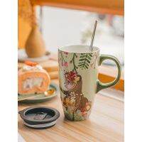 Small fresh large-capacity ceramic mug cute with office drinking cup childrens home breakfast coffee