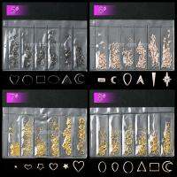 1 Pack Mix 6 Shapes All Sorts Of Popular Styles Metal Frame Studs Nail Art Sequins Gems Decorations DIY Salon Tip