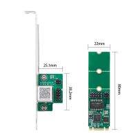 Intel I225 Chipset 2.5GBase-T 1 Port 2500Mbps M.2 b key M key to PCIe 2.5gb Ethernet Card RJ45 LAN Controller Card