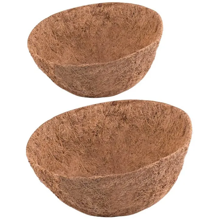 14 Inch Coco Liner for Planters, 2PCS Round Replacement Plant Basket