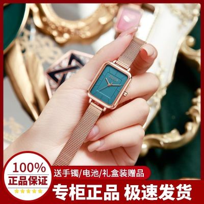 Poly brand watch female senior feeling when the little green light 2022 new lady niche luxury waterproof quartz ◐