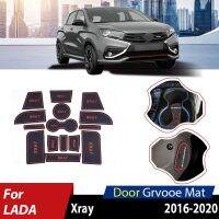 Gate Slot Cup Mats For Lada Xray 2020-2016 Cross Essories Door Groove Non-Slip Ruer Coaster Pad 2019 2018 2017