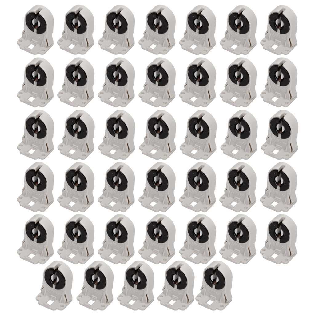 40 Pieces T8 Light Socket Lamp Holder for Fluorescent LED Tube Replacement 