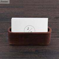 ZENONO เคสนามบัตรธุรกิจไม้ใช้งานได้จริงอุปกรณ์สำนักงานตกแต่งการ์ดโน้ตการ์ดแสดงผลกล่องจัดเก็บถาดเก็บเครื่องประดับตั้งการ์ด