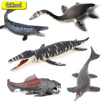 หุ่นของเล่นรูปสัตว์ทะเลยุคก่อนประวัติศาสตร์หุ่นจำลองไดโนเสาร์ Plesiosaur Mosasaur PVC