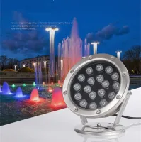 ❍♀☂ Yard Led Stainless Steel Underwater Light Underwater Fish Tank Fountain Rgb Pool IP68 Waterproof Spotlight Patio Fish Pool Lamp