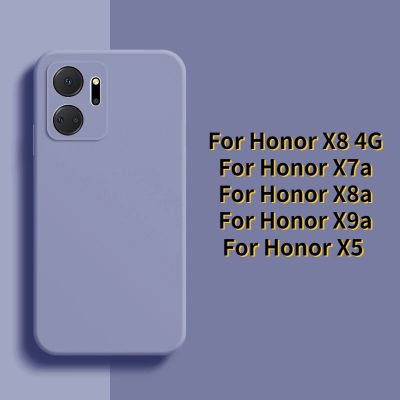 For Honor X7a Case Cover Honor X9a X8a X8 X7a X5 Soft Liquid Silicone Bumper Shield Protective Phone Cases