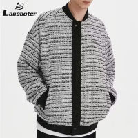 Lansboter แจ็คเก็ตสองด้านเครื่องแบบเบสบอลเสื้อแจ็คเก็ตลำลองเรียบง่ายสวมใส่สองทาง