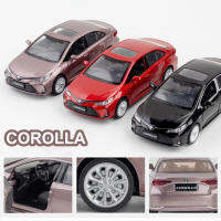 1:32 รถของเล่นสำหรับ for Toyota Corolla รุ่นโลหะผสมที่มีแสงและเสียงประตูเปิดดึงกลับรุ่นคอลเลกชันที่ดีที่สุด Gift