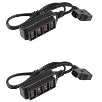 2X Male D-Tap B Type Power Dtap Tap to 4 Female P-Tap Ptap Hub Adapter Electric Splitter