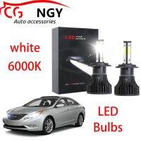 สำหรับ Hyundai Sonata YF 6th Gen 2010-2014หลอดไฟหน้า LED 6000K ชุดไฟต่ำสีขาว (1คู่)