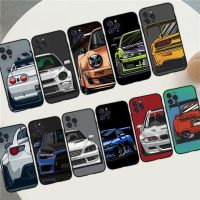 JDM Tokyo Drift Sports Car Male Men Phone Case For iPhone 14 13 12 Mini 11 Pro XS Max X XR SE 6 7 8 Plus Soft Silicone Cover