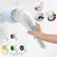 2023☞☂☢ 2023 NEW 7pcs Electric Spin Cordless Handheld Cleaning with 5 Replaceable Heads USB Rechargeable 360°Power Scrubbe