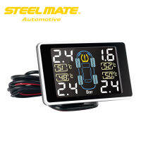 Steelmate TP-11 TPMS Tire Pressure Monitoring System LCD Display 4 Valve-cap External Sensors Bar PSI Pressure Unit Wireless Transmission