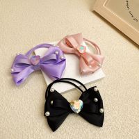 Fabric Bowknot Hair Ring Fresh Xiaoxiangfeng Hair Elastic Band Headband Hair Accessories Korean Style Love Female Hair Rope